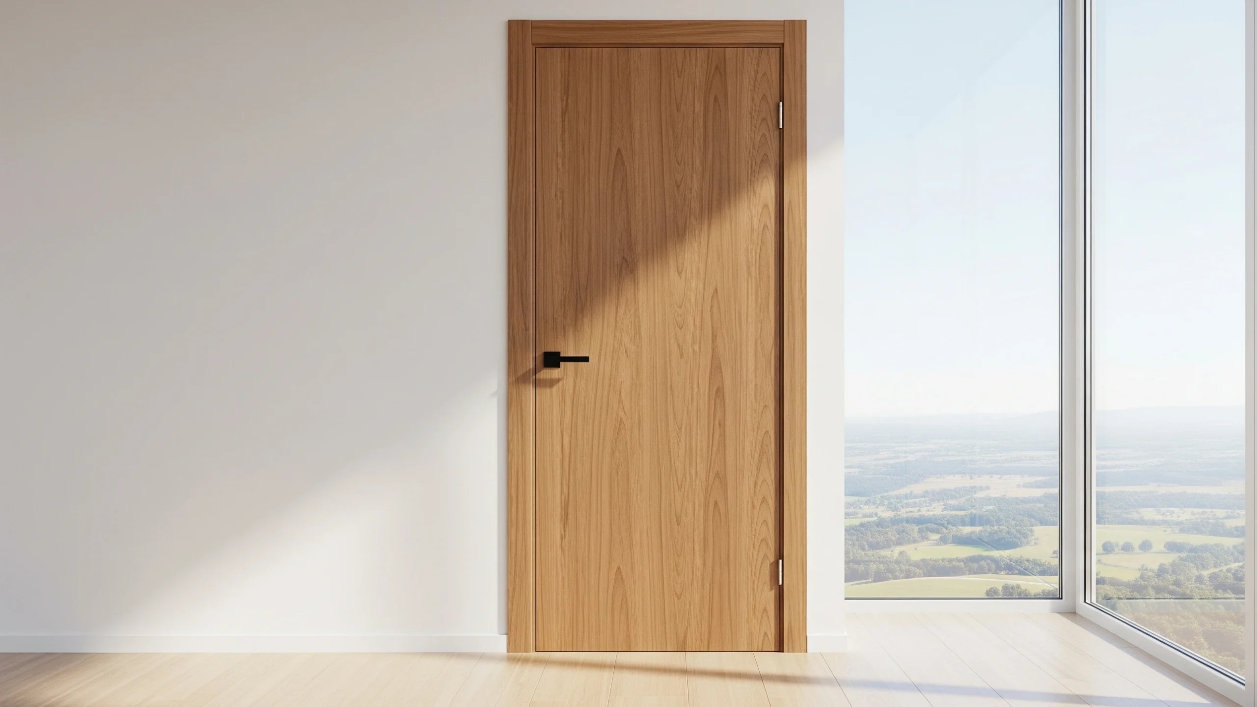 Pintu Kamar Tidur Aluminium Motif Kayu, Estetika Minimalis Tanpa Ribet