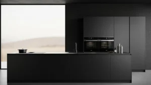 kitchen set aluminium hitam