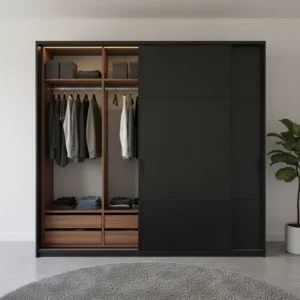 lemari pakaian aluminium pintu geser