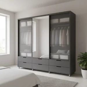 model lemari pakaian aluminium 3 pintu