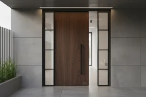 pintu aluminium motif kayu