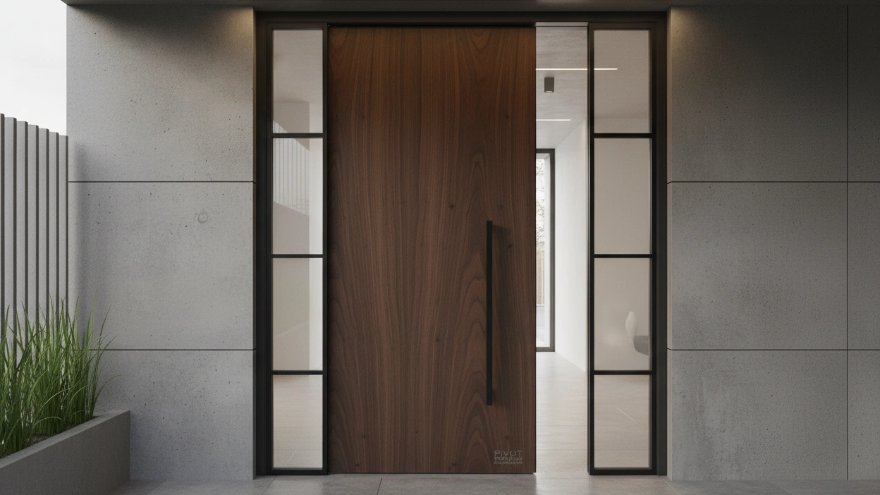 Pintu Aluminium Motif Kayu Minimalis untuk Hunian Modern