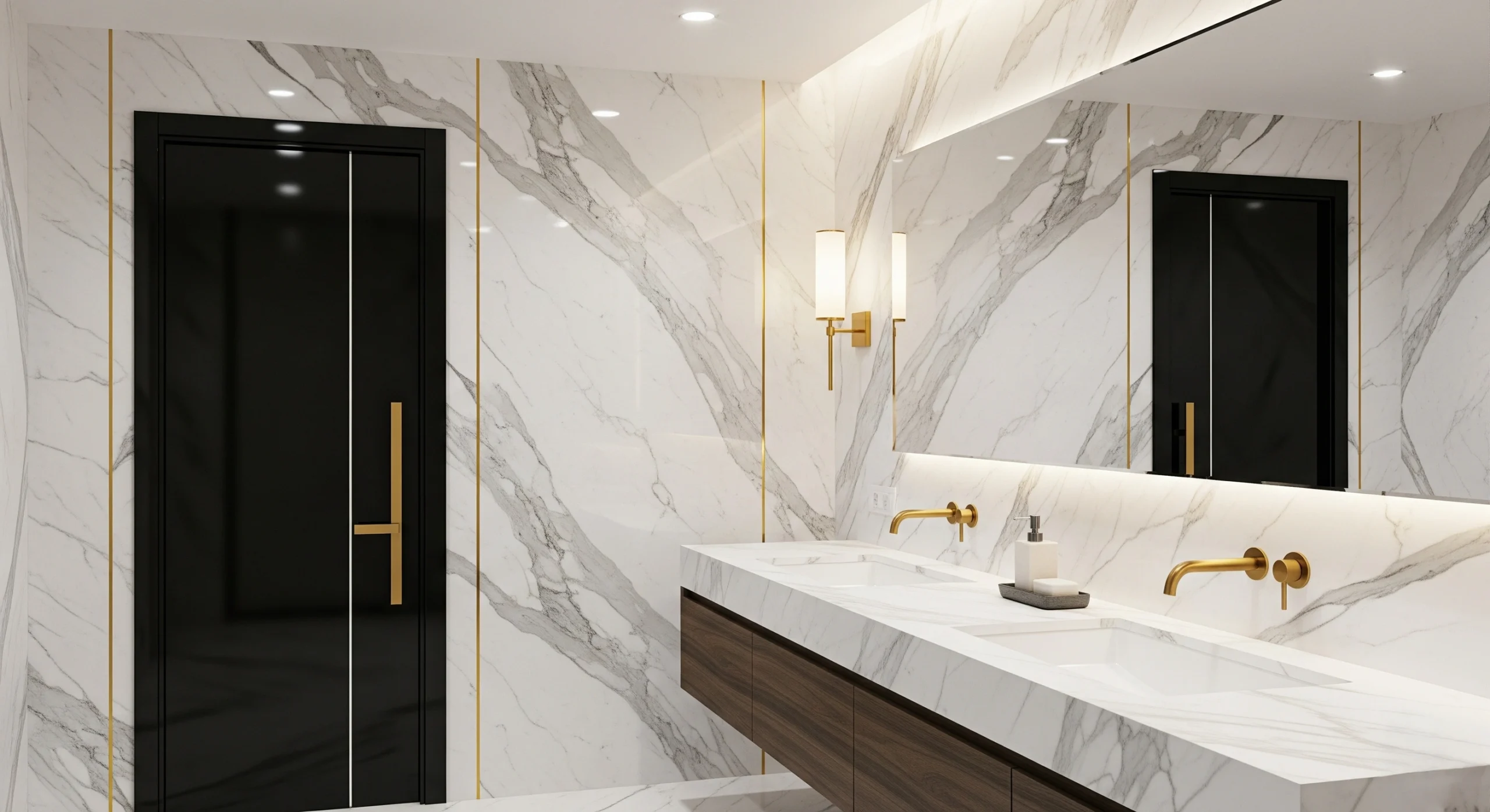 Pintu Kamar Mandi Aluminium Hitam