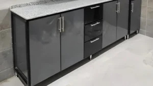 lemari bawah dapur aluminium