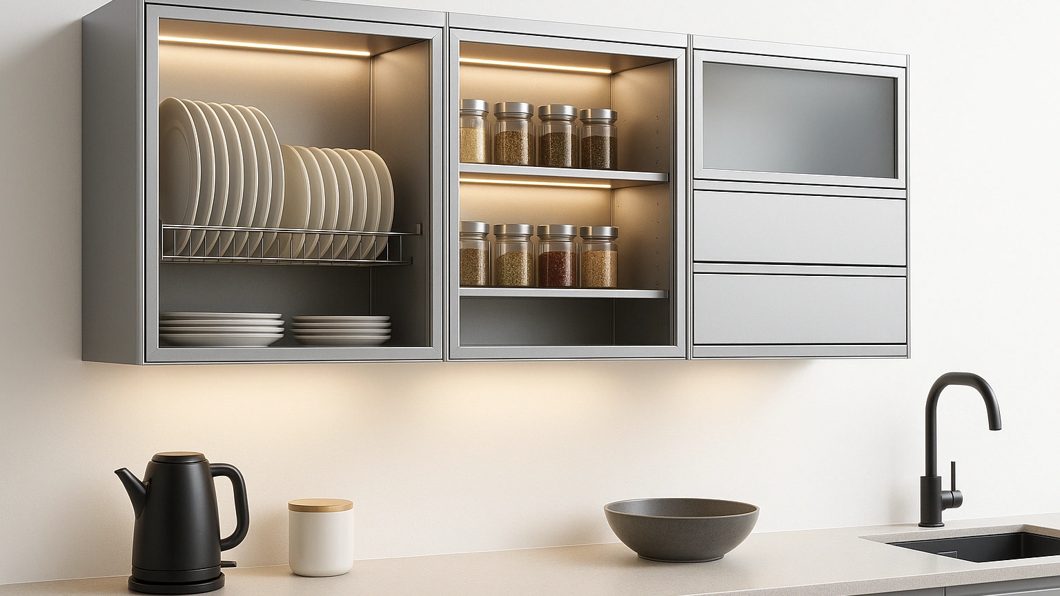 Model Lemari Gantung Dapur Aluminium Modern 2025