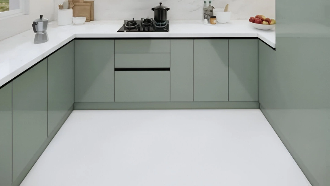 Desain Lemari Bawah Dapur Aluminium Modern