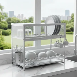 rak piring aluminium mini