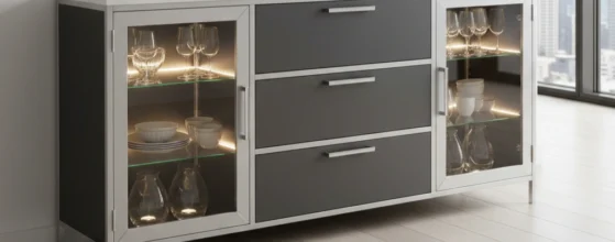 lemari bufet aluminium